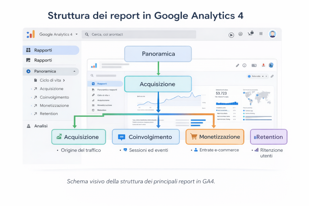 Struttura dei report in Google Analytics 4