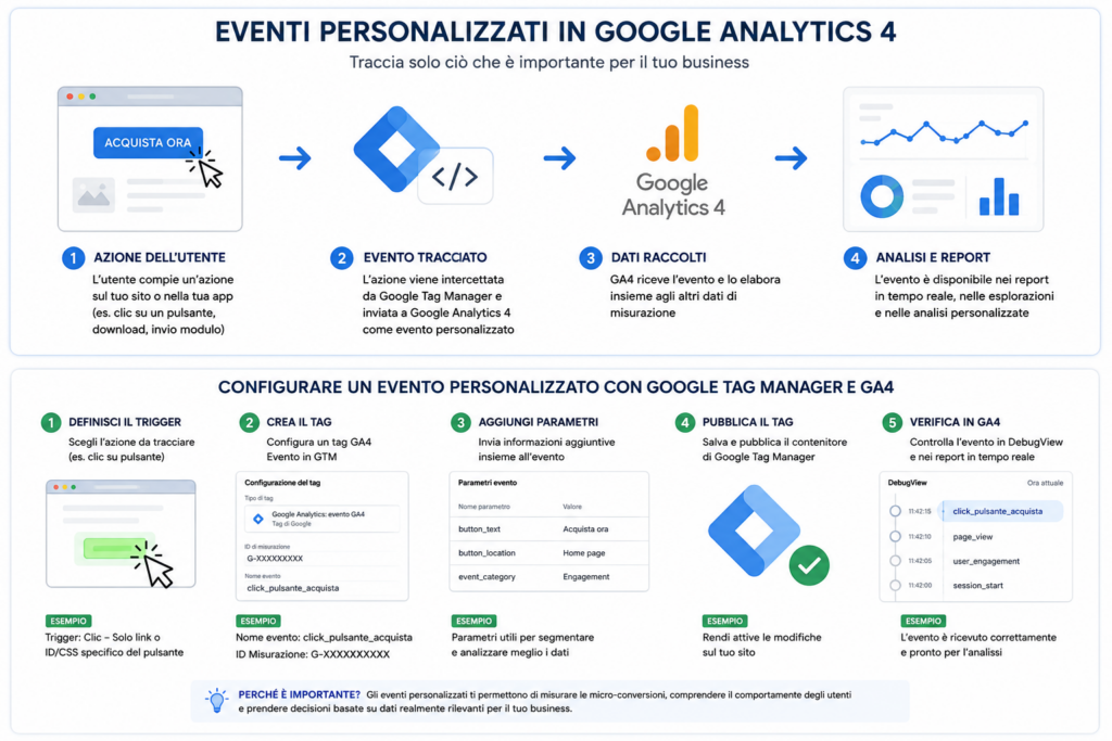 Configurazione eventi personalizzati GA4