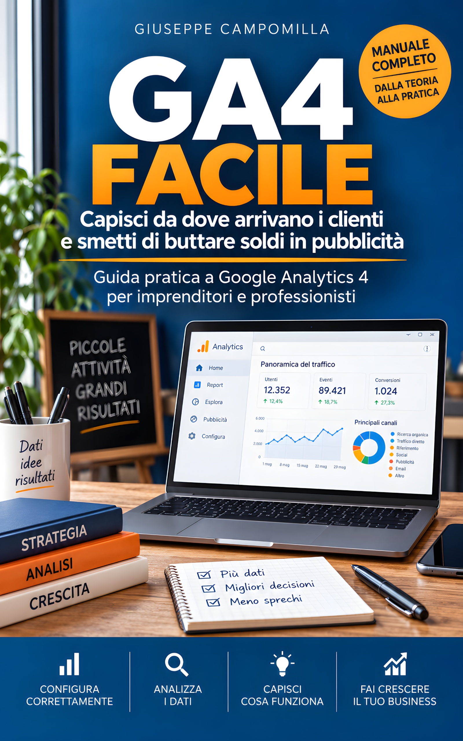 Copertina GA4Facile Manuale Completo Google Analytics 4